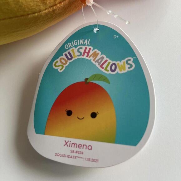 Squishmallows Fruit and Veggie Squad 8" Ximena the Mango Plush Doll - Picture 2 of 2